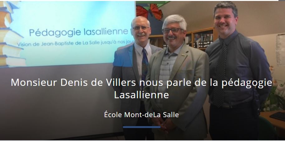 On parle de pédagogie lasallienne au Mont-De La Salle