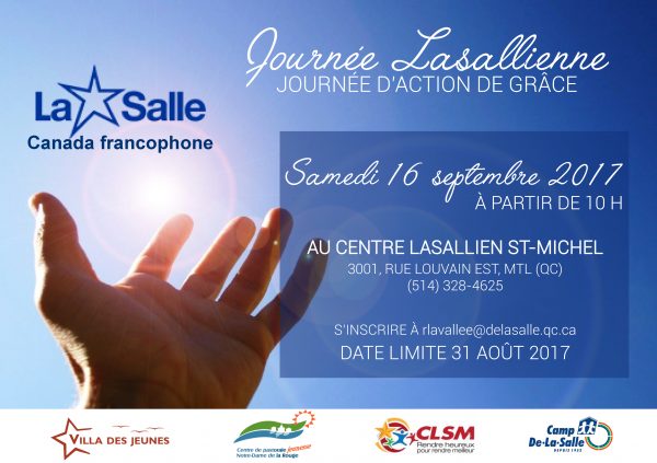 Journée lasallienne d&rsquo;action de grâces